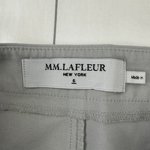 MM LaFleur Pants Womens 6 Gray Marais Everstretch Quartz Side Zip Crop Cigarette - Picture 5 of 14